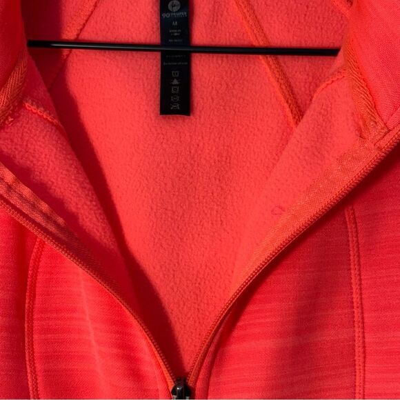 90 Degree By Reflex Hoodie Women’s M Pink Coral Sporty Full zip Pockets. - Picture 10 of 12